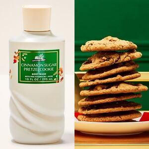 Bath & Body Works Milk Bar Cinnamon Sugar Pretzel Cookie Body Wash 10oz NEW